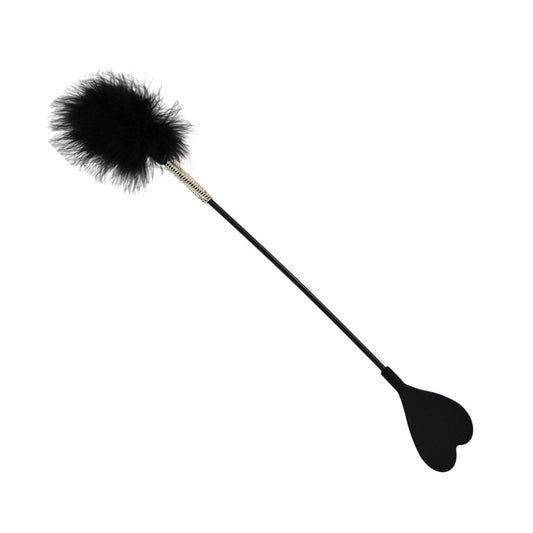 Bound to Please Silicone Heart Shaped Crop with Feather Tickler – Silicone Crop with Feather Tickler > Bondage Gear > Ticklers