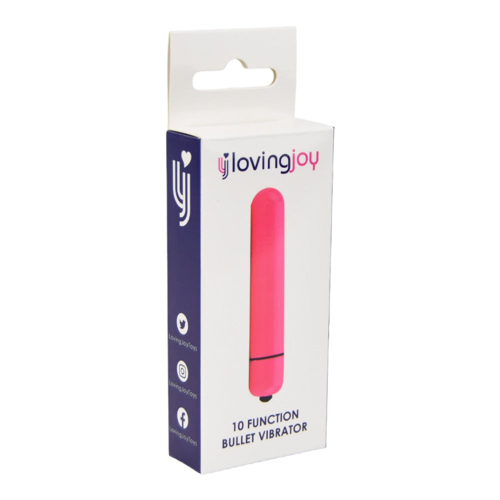 Loving Joy 10 Function (Pink) Slim Bullet Vibrator