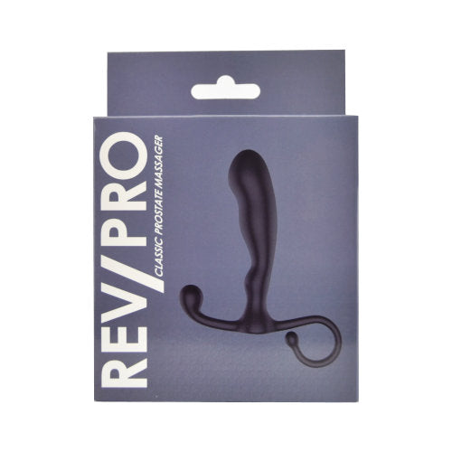 Rev-Pro Classic (Black) – Ergonomic 11cm Prostate Massager with Rippled Design