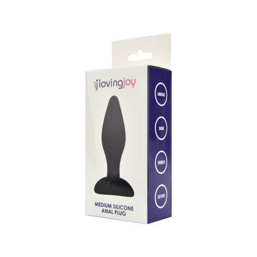 Loving Joy Silicone Anal Plug Medium – Silicone Butt Plug Insertable Length 9 cm Diameter 3.3 cm