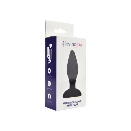 Loving Joy Silicone Anal Plug Medium – Silicone Butt Plug Insertable Length 9 cm Diameter 3.3 cm