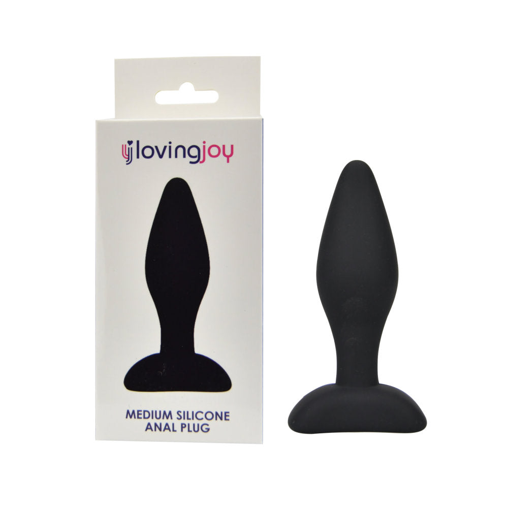 Loving Joy Silicone Anal Plug Medium – Silicone Butt Plug Insertable Length 9 cm Diameter 3.3 cm