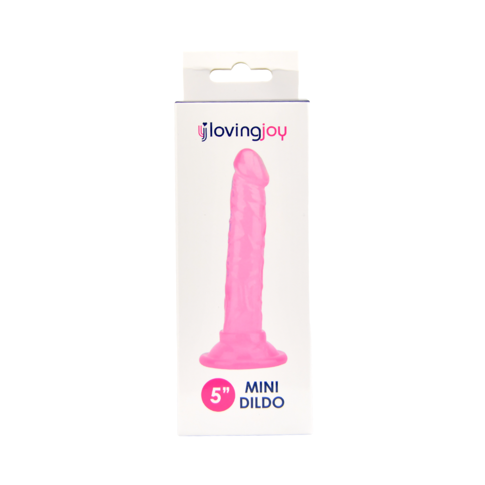 Loving Joy 5 Inch Beginners Dildo – Realistic Slim Suction Cup Dildo