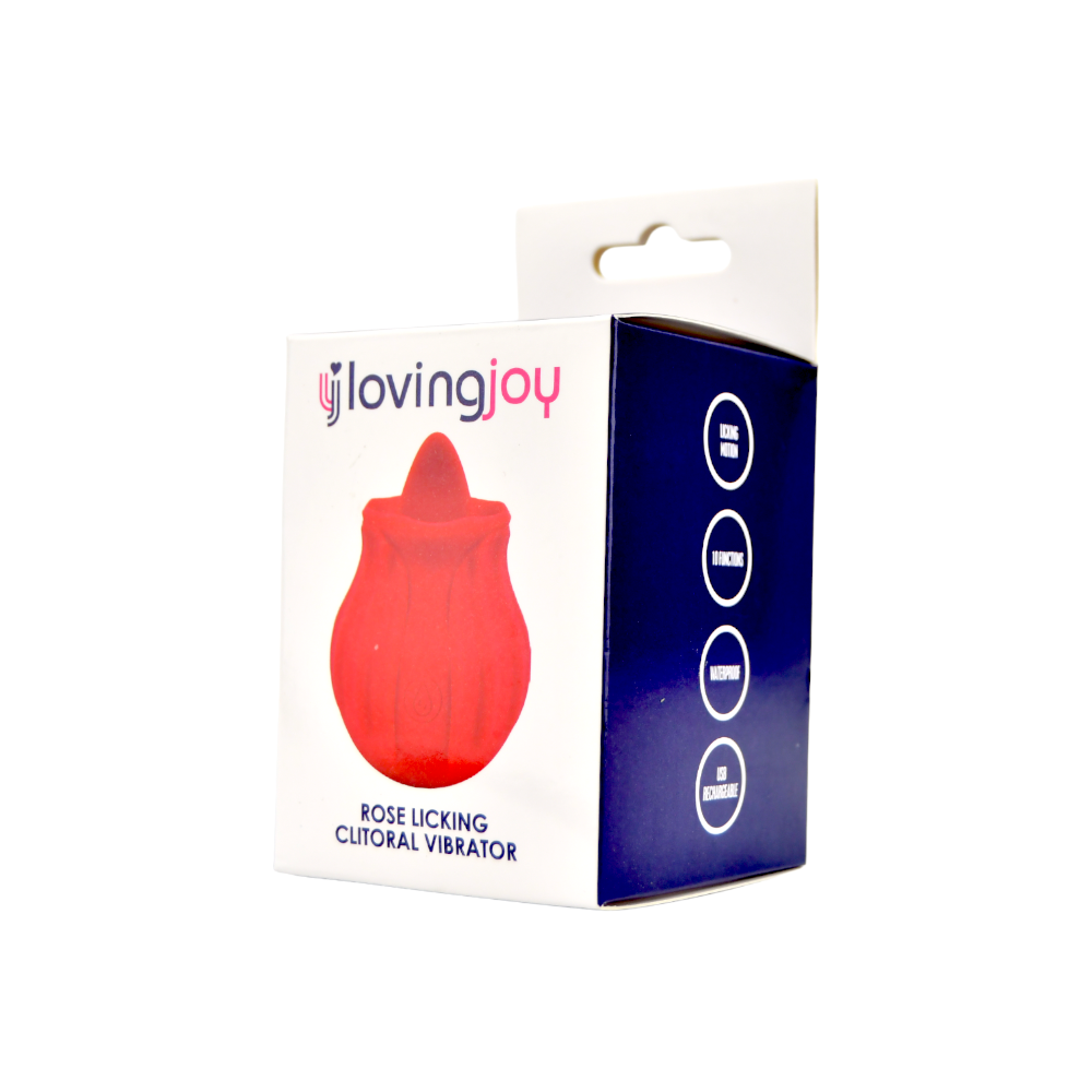 Loving Joy Rose Licking Clitoral Vibrator – Waterproof USB Rechargeable Vibrator