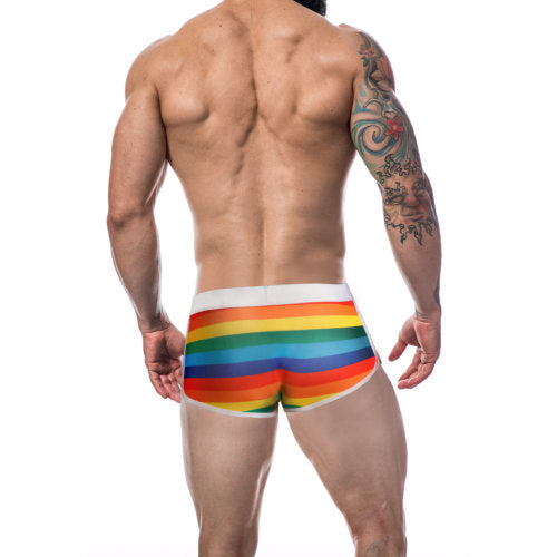 Cut 4 Men Athletic Trunk Rainbow Large Size