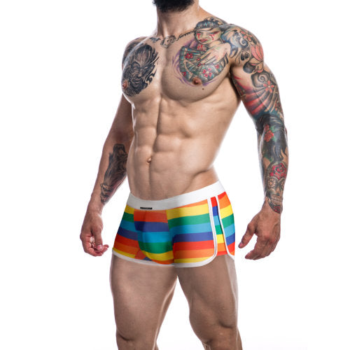 Cut 4 Men Athletic Trunk Rainbow Color Size XL