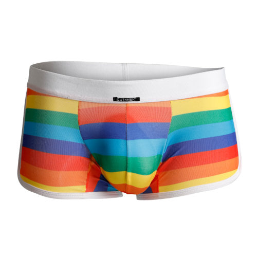 Cut 4 Men Athletic Trunk Rainbow Color Size XL