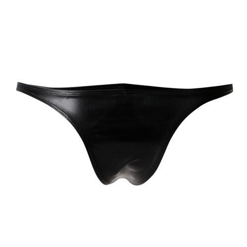 Cut 4 Men Brazilian Brief Black Leatherette Medium