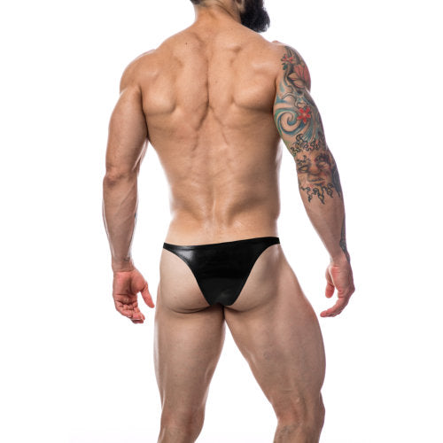 Cut for Men Brazilian Brief Black Leatherette XL