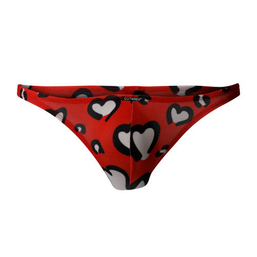 Cut 4 Men Brazilian Brief Hearts Red XL