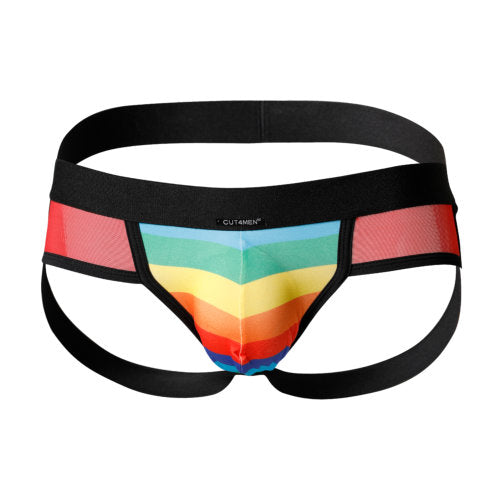 Cut 4 Men Mixed Jockstrap Rainbow Size Small