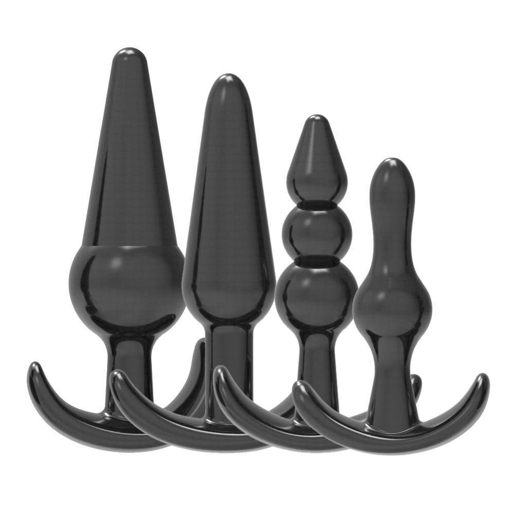 Loving Joy Butt Plug Training Kit (Black) – Beginner Size Variety Butt Plug Set