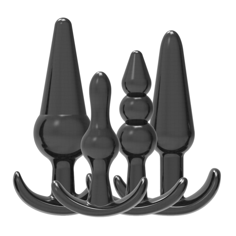 Loving Joy Butt Plug Training Kit (Black) – Beginner Size Variety Butt Plug Set