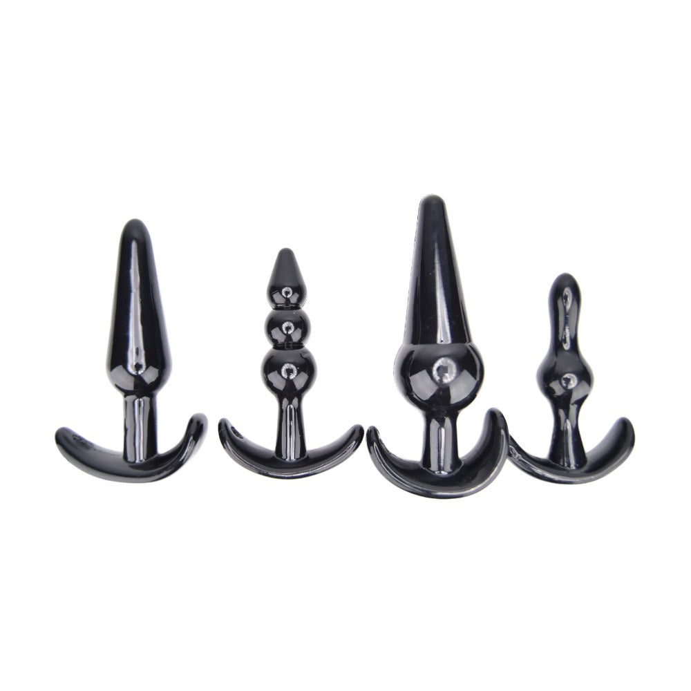Loving Joy Butt Plug Training Kit (Black) – Beginner Size Variety Butt Plug Set