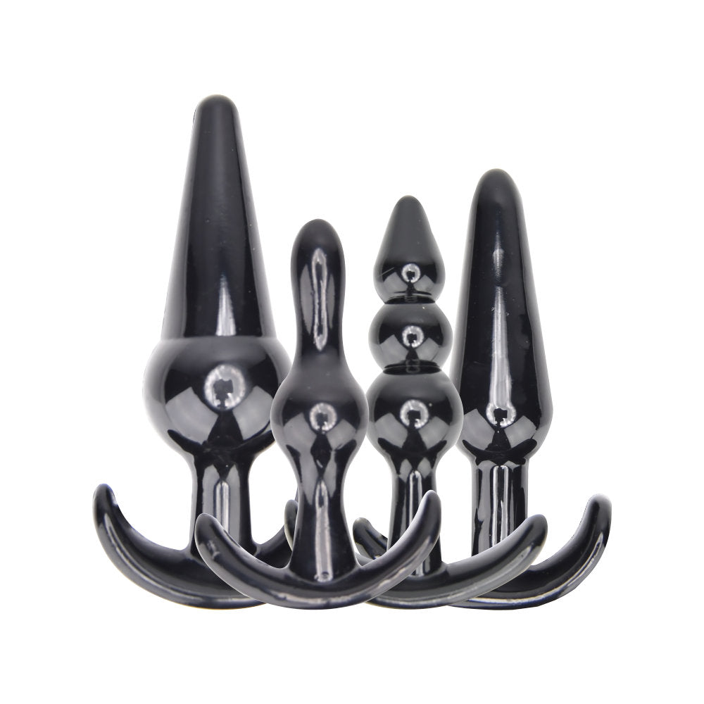 Loving Joy Butt Plug Training Kit (Black) – Beginner Size Variety Butt Plug Set
