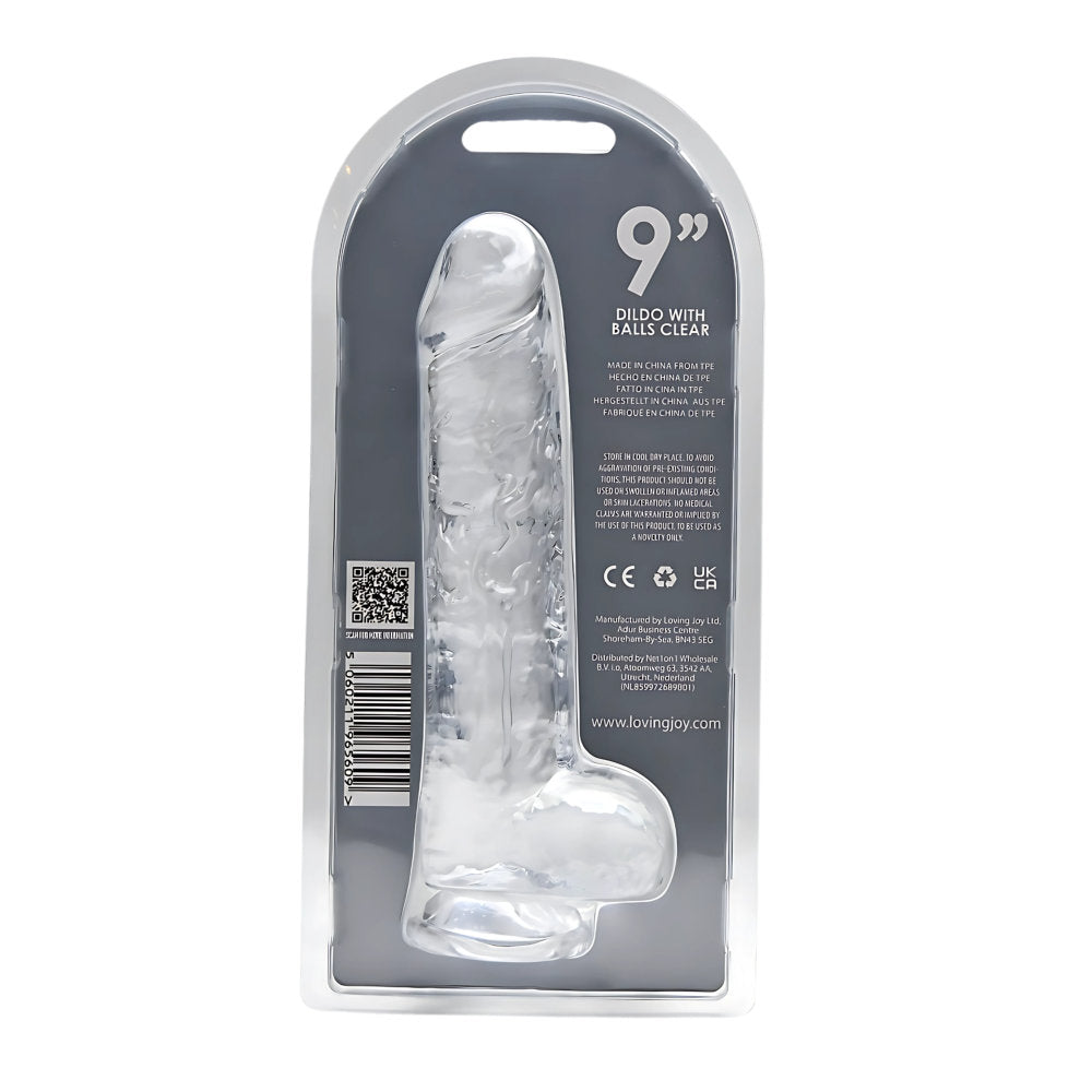 Loving Joy 9 Inch Dildo with Balls – Realistic Suction Cup Dildo