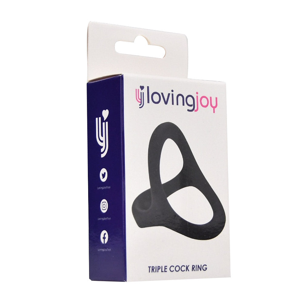 Loving Joy Silicone Triple Cock Ring – Soft Silicone Cock Ring