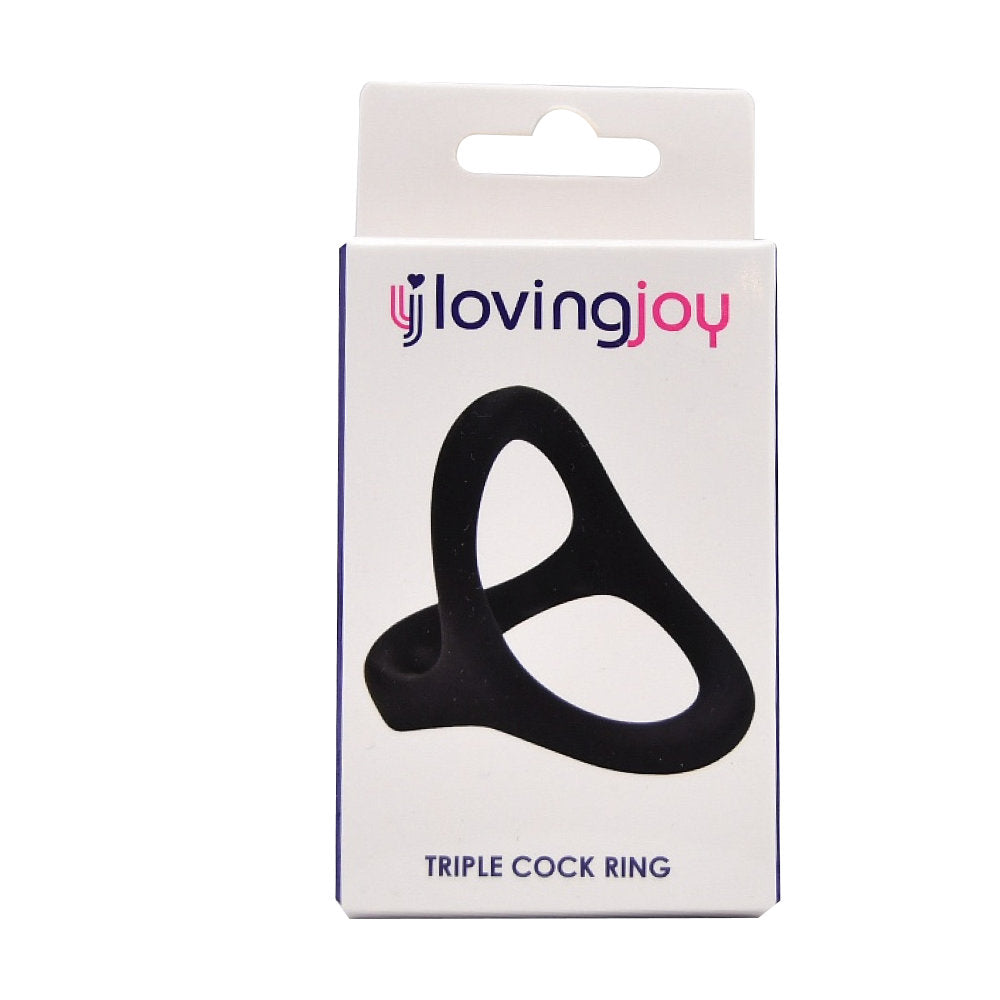 Loving Joy Silicone Triple Cock Ring – Soft Silicone Cock Ring