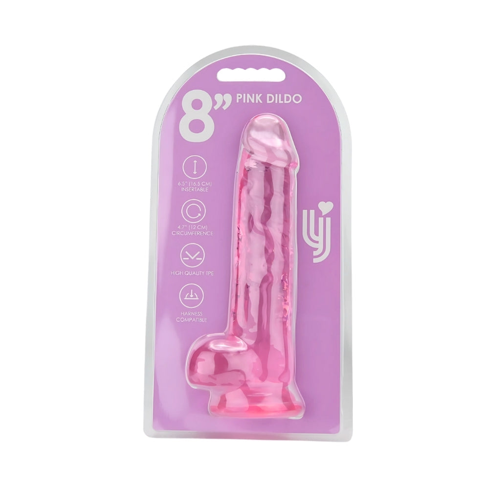 Loving Joy 8 Inch Dildo with Balls – Realistic Suction Cup Dildo