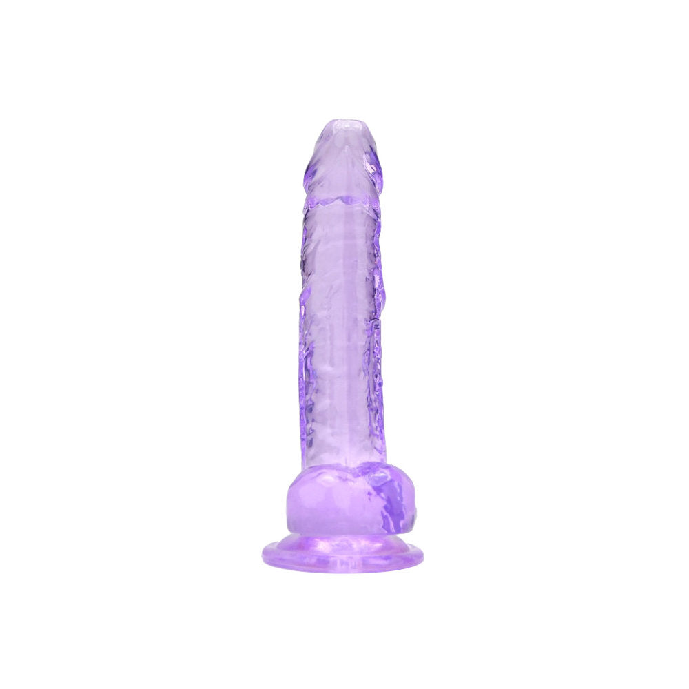 Loving Joy 7.5 Inch Dildo with Balls (Purple) – Realistic Suction Cup Dildo 7.5 Inch Length 1.4 Inch Diameter
