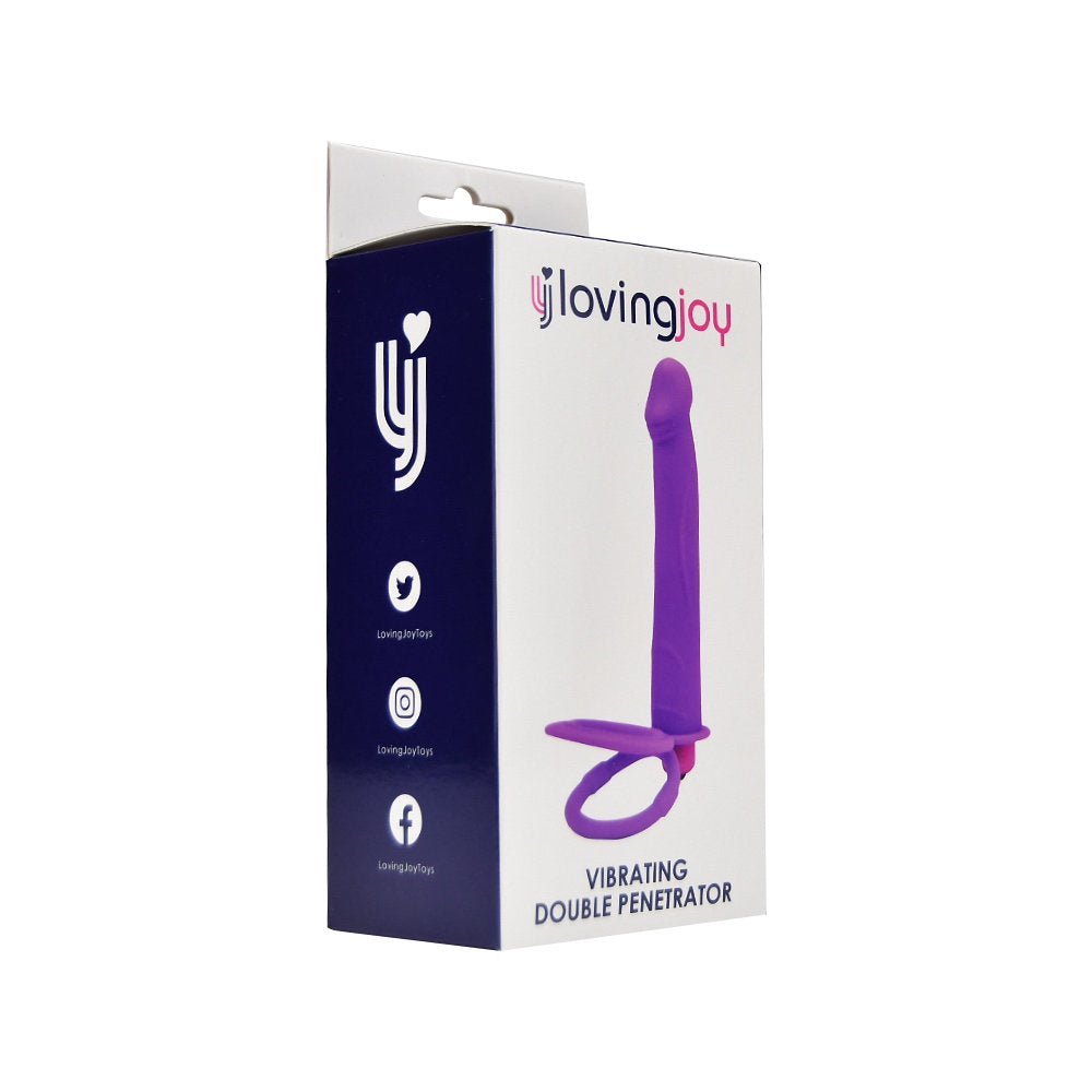 Loving Joy Double Penetration Strap-On – Silicone Vibrator 5 Inch