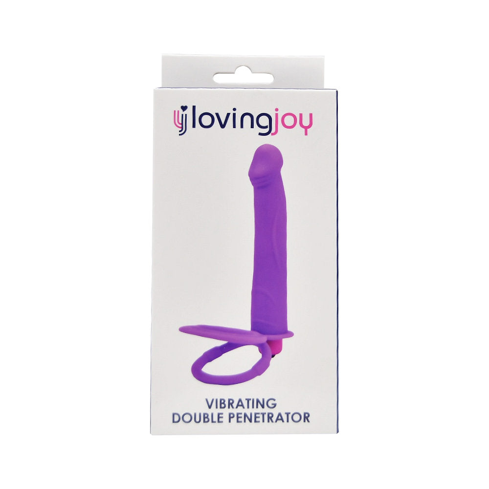 Loving Joy Double Penetration Strap-On – Silicone Vibrator 5 Inch