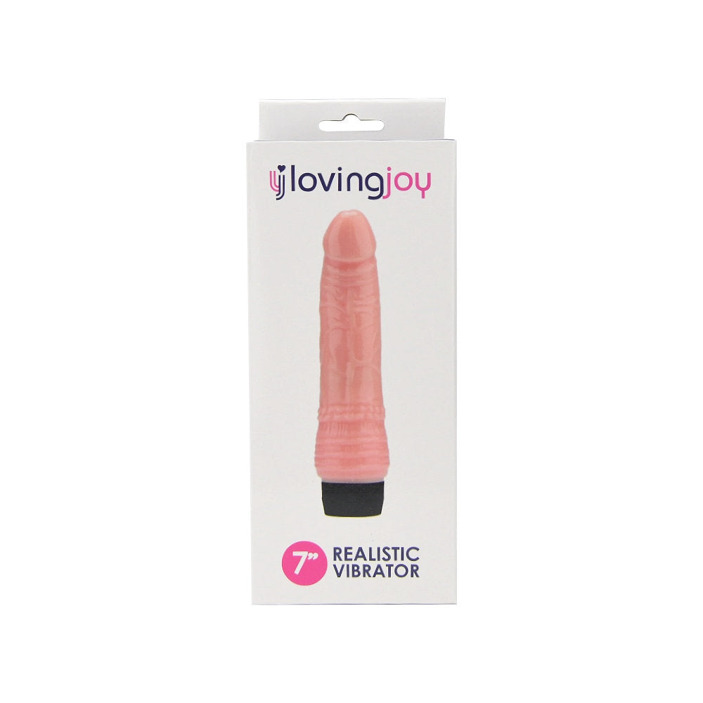 Loving Joy 7.25 Inch Realistic Vibrator (Vanilla) – Waterproof Multi-Speed 7 Inch Vibrator