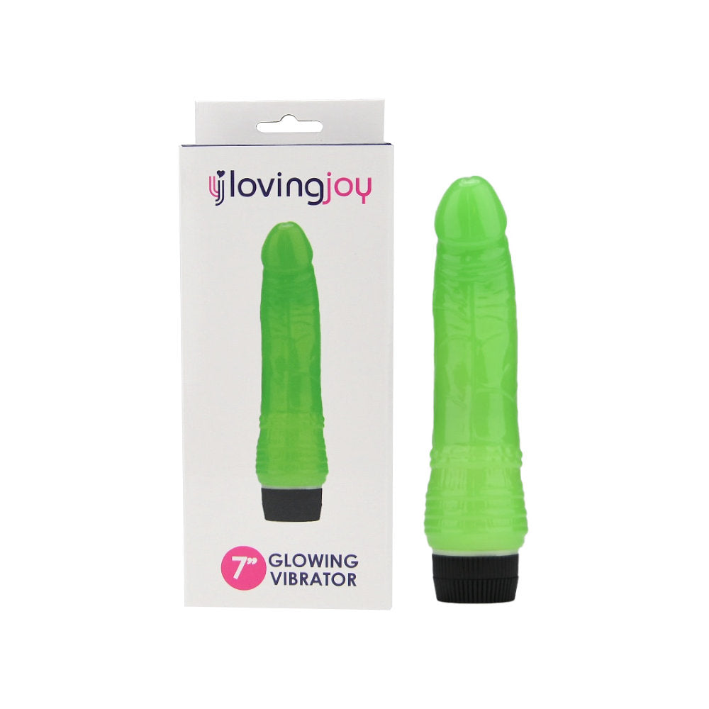 Loving Joy 7 Inch Realistic Vibrator – Glow in the Dark Waterproof Vibrator