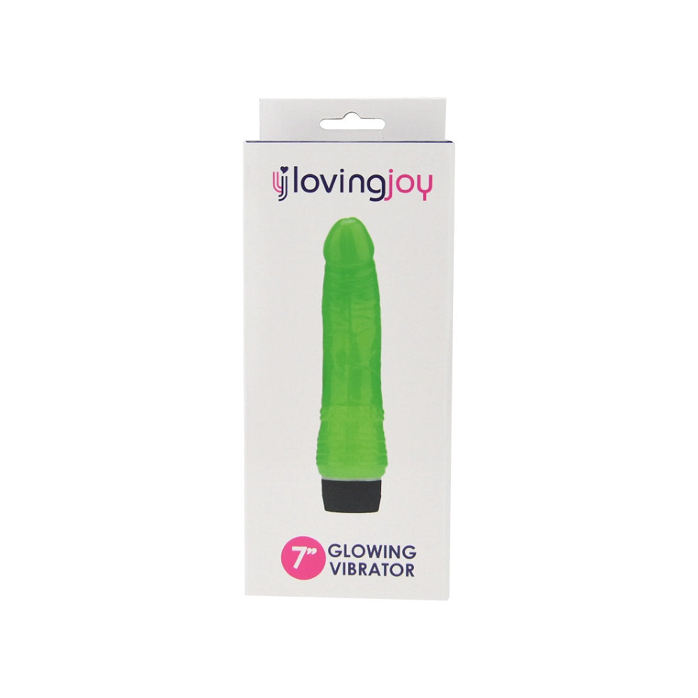 Loving Joy 7 Inch Realistic Vibrator – Glow in the Dark Waterproof Vibrator