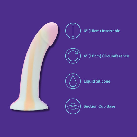 Mina Minty – 7 Inch Silicone Dildo with Suction Cup Base