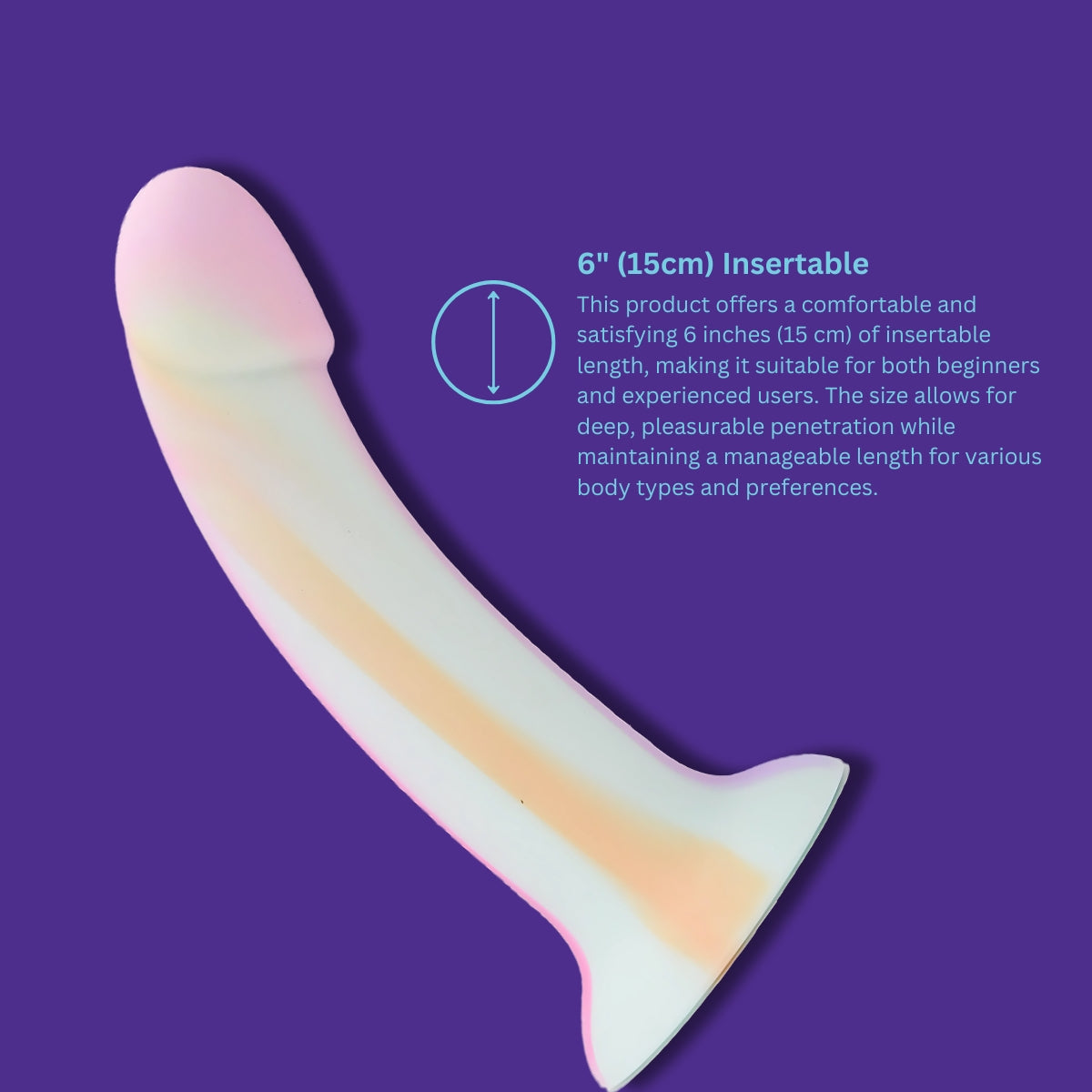 Mina Minty – 7 Inch Silicone Dildo with Suction Cup Base