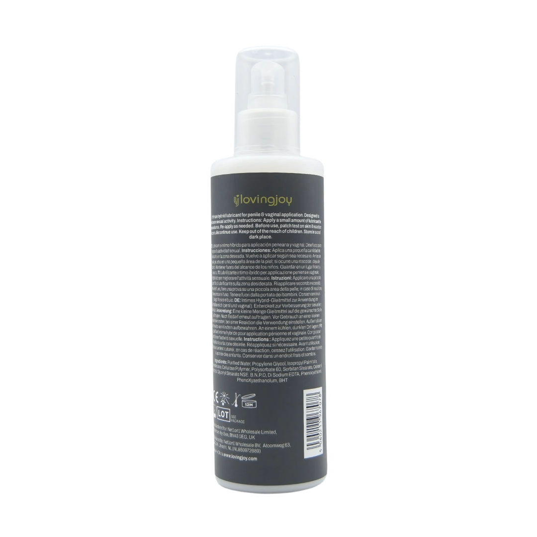 Loving Joy Silk Hybrid Lubricant 250ml – Long-Lasting Vegan Lubricant