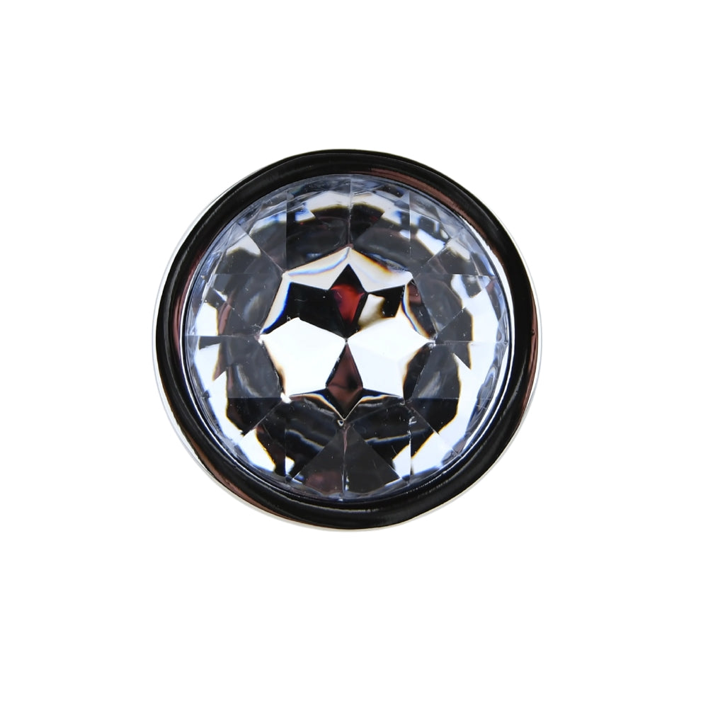 Toosh Silver Metal Butt Plug Small (Clear Stone) – Smooth Small Butt Plug