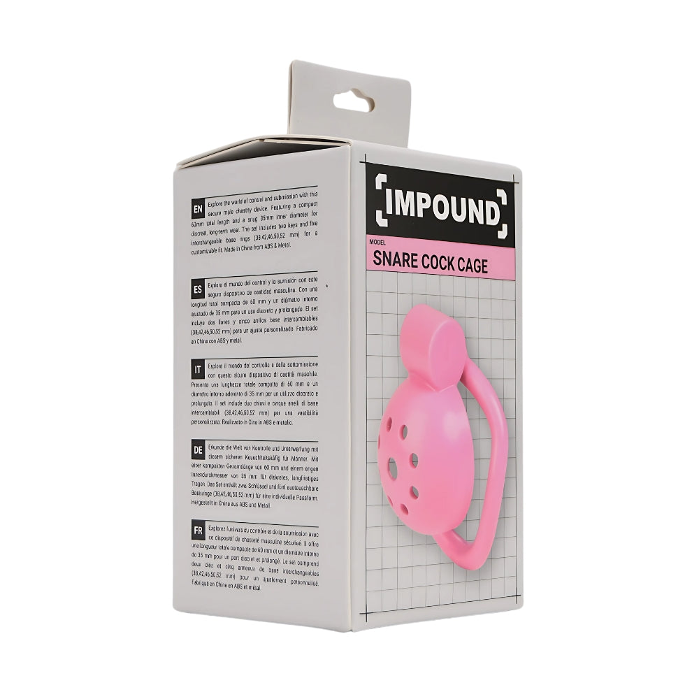 Impound Snare – Male Chastity Cage with Multiple Base Rings