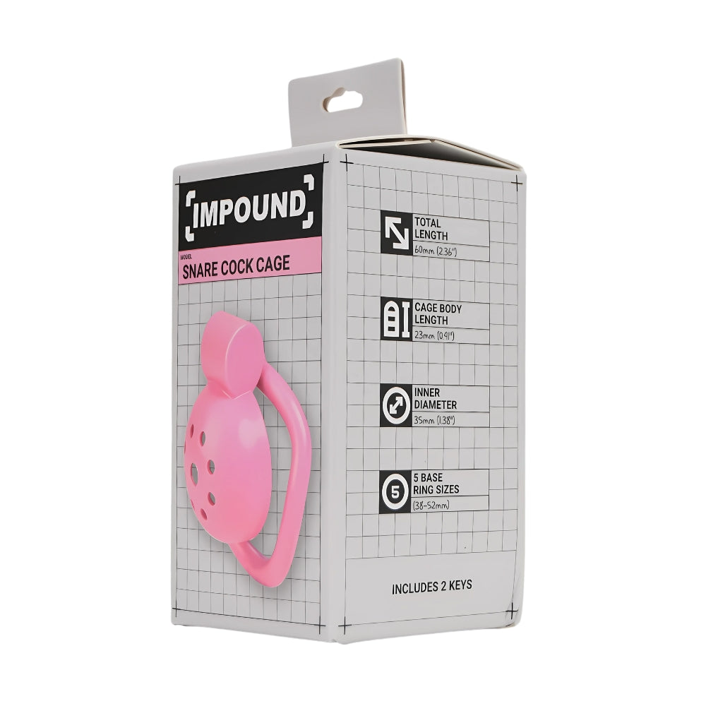 Impound Snare – Male Chastity Cage with Multiple Base Rings