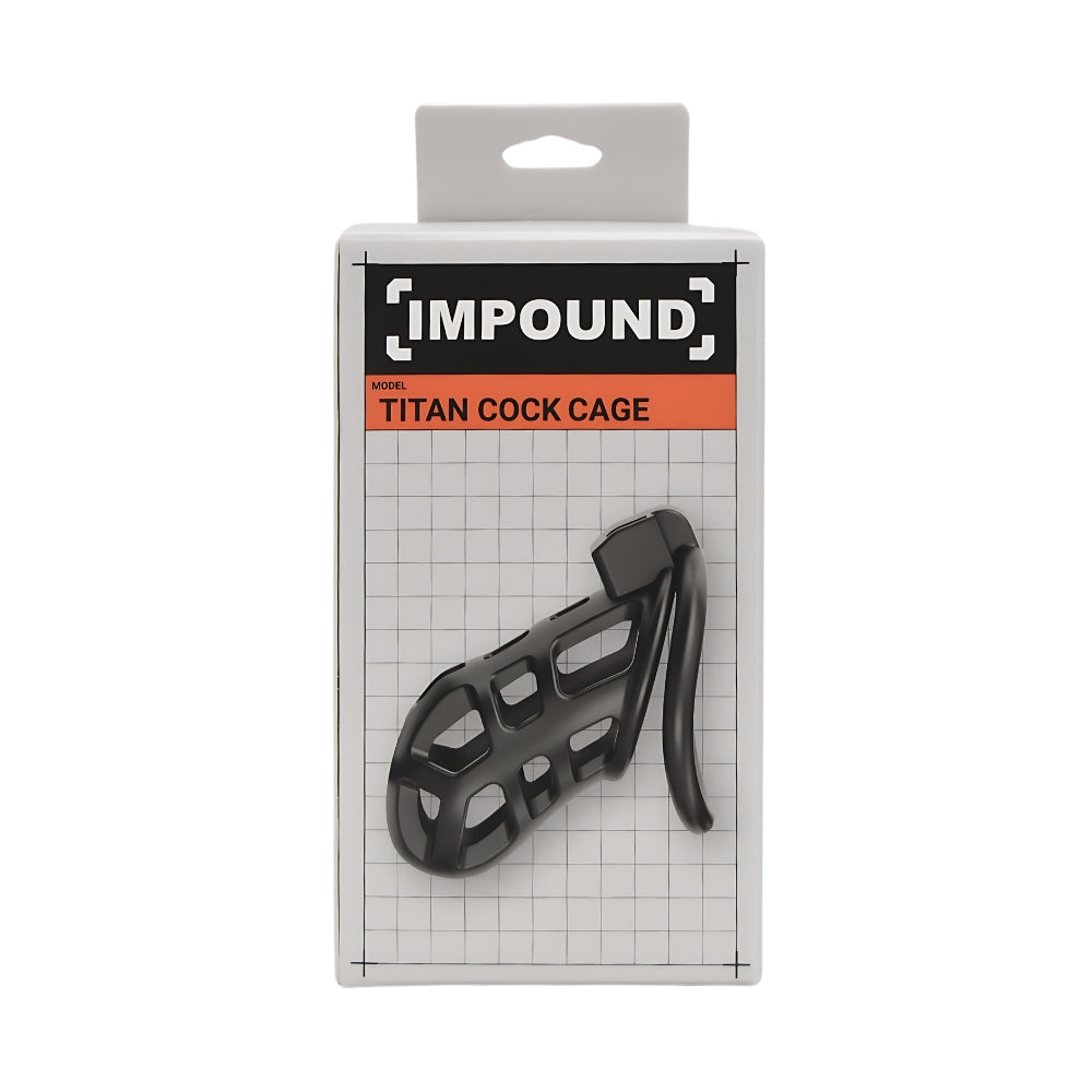 Impound Titan (Black) – Chastity Cage with Multiple Base Rings