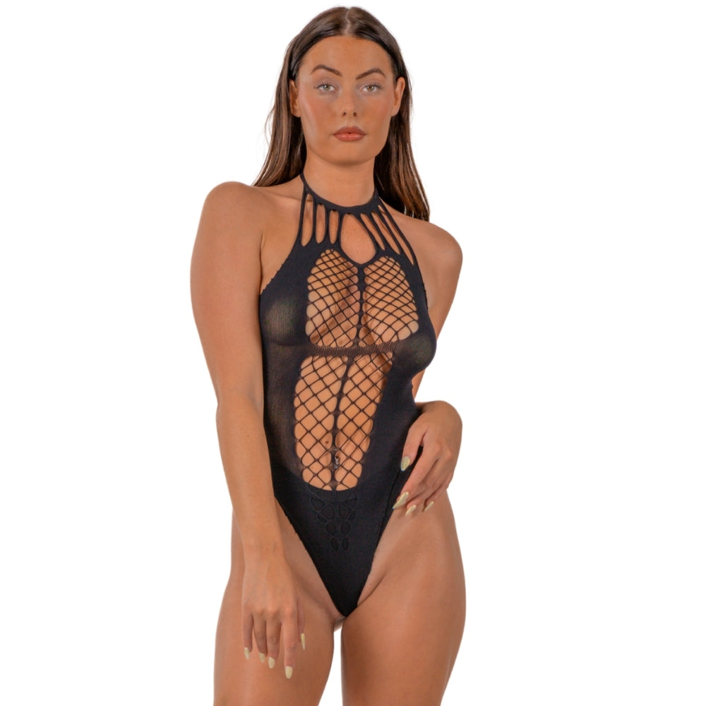 Lace by LJ Strappy Halter Teddy – Seductive Lingerie