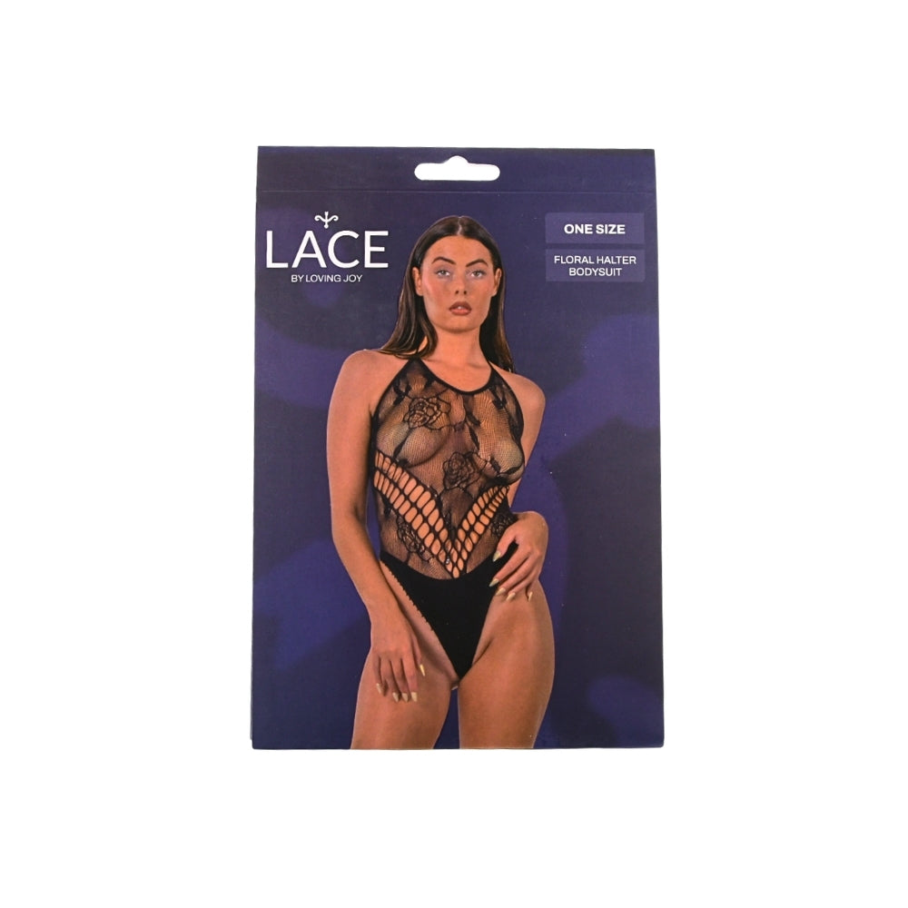 LJ Floral Halter Bodysuit – Lace Lingerie