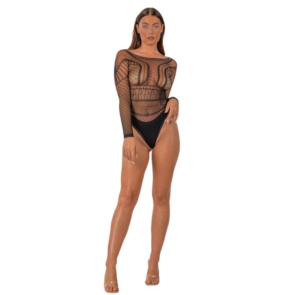 Lace by LJ Seamless Long Sleeved Bodysuit – Lace Lingerie