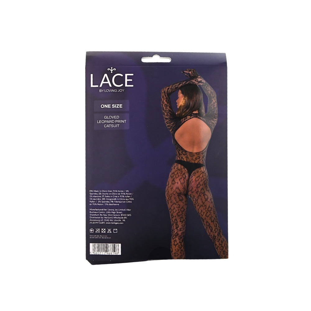Lace by LJ Gloved Leopard Print Catsuit – Full-Length Catsuit