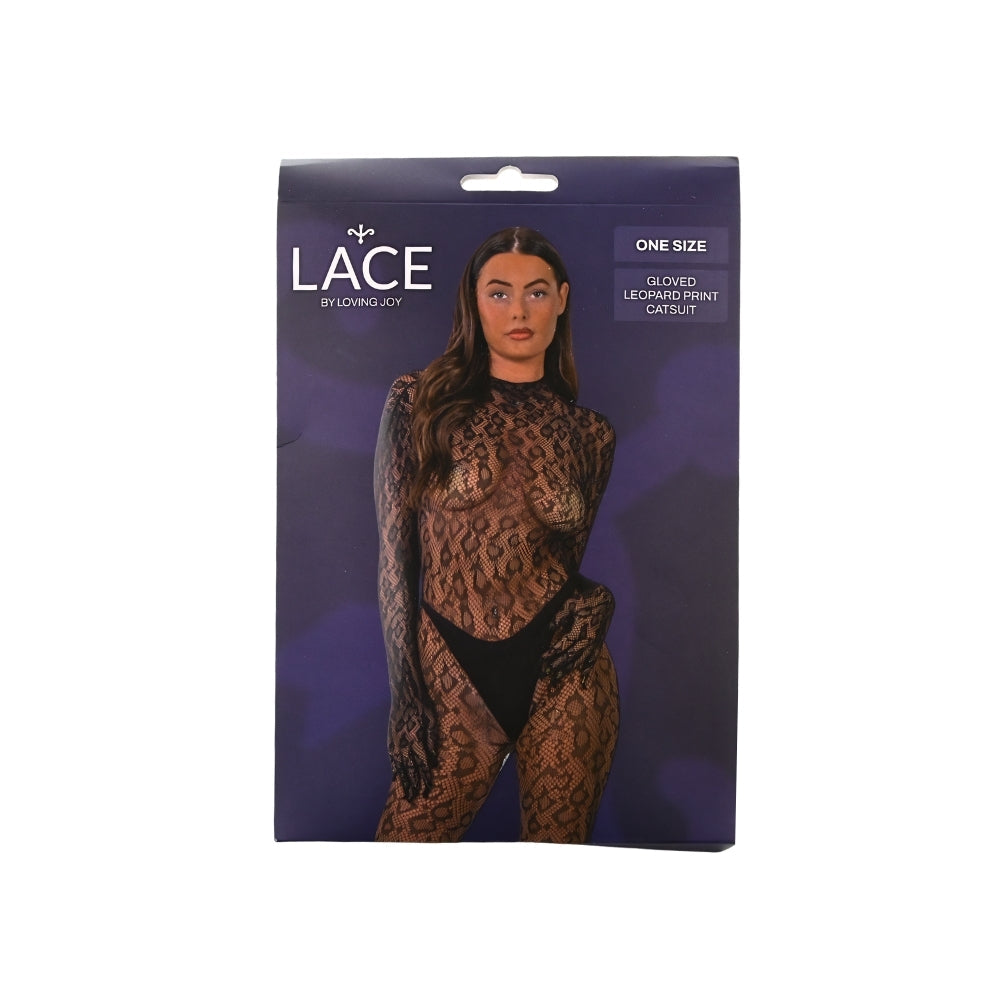Lace by LJ Gloved Leopard Print Catsuit – Full-Length Catsuit