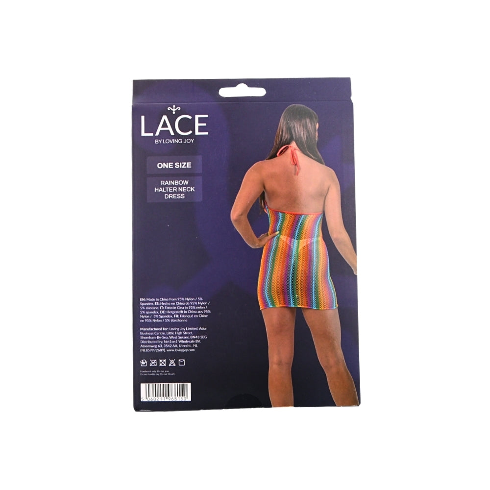 Lace by LJ Rainbow Halter Neck Dress – Summer Fashion Dress