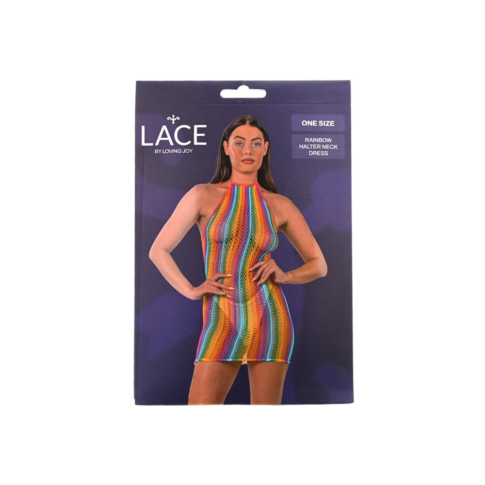 Lace by LJ Rainbow Halter Neck Dress – Summer Fashion Dress