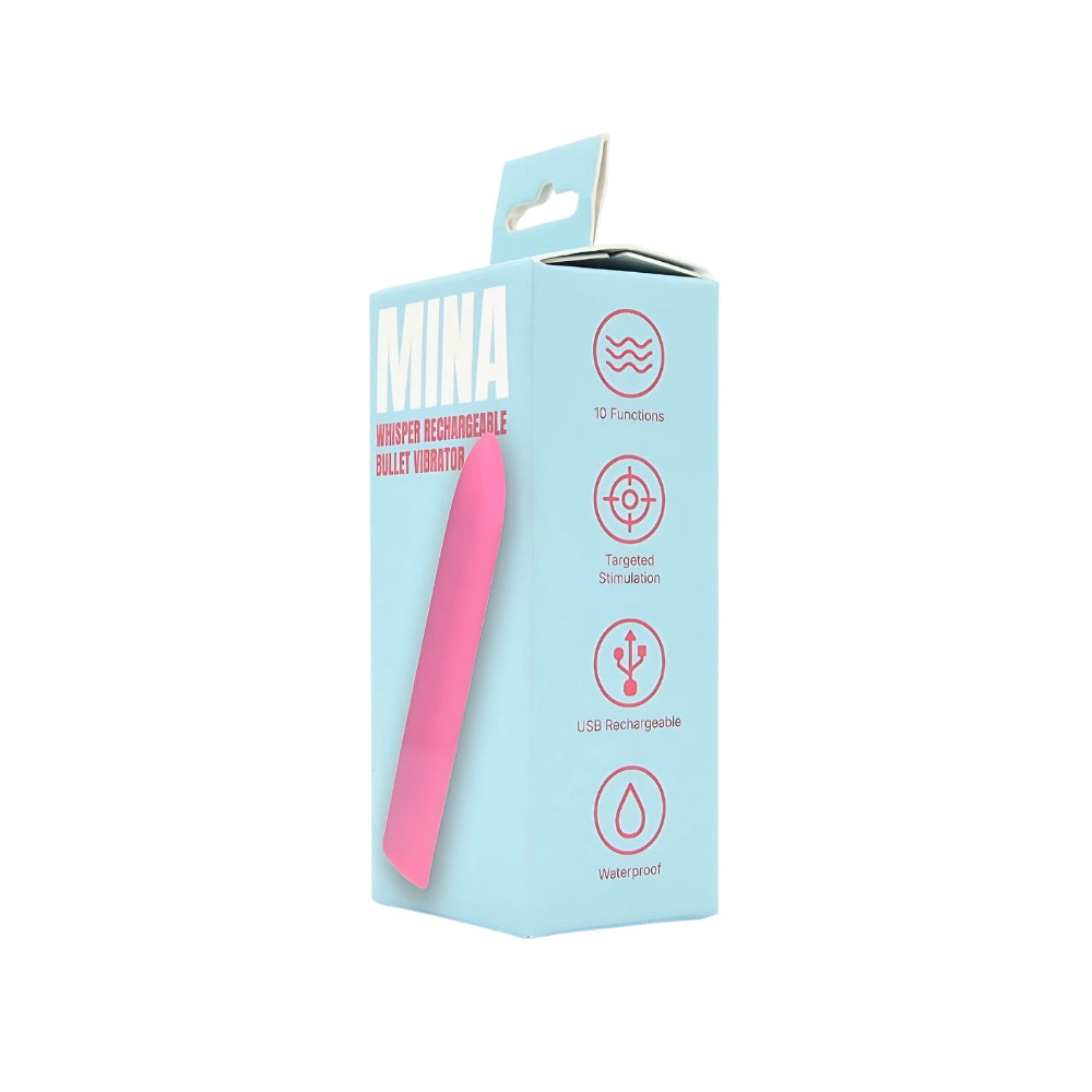 Mina Whisper Rechargeable Bullet Vibrator – 3.75 Inch USB Rechargeable Vibrator