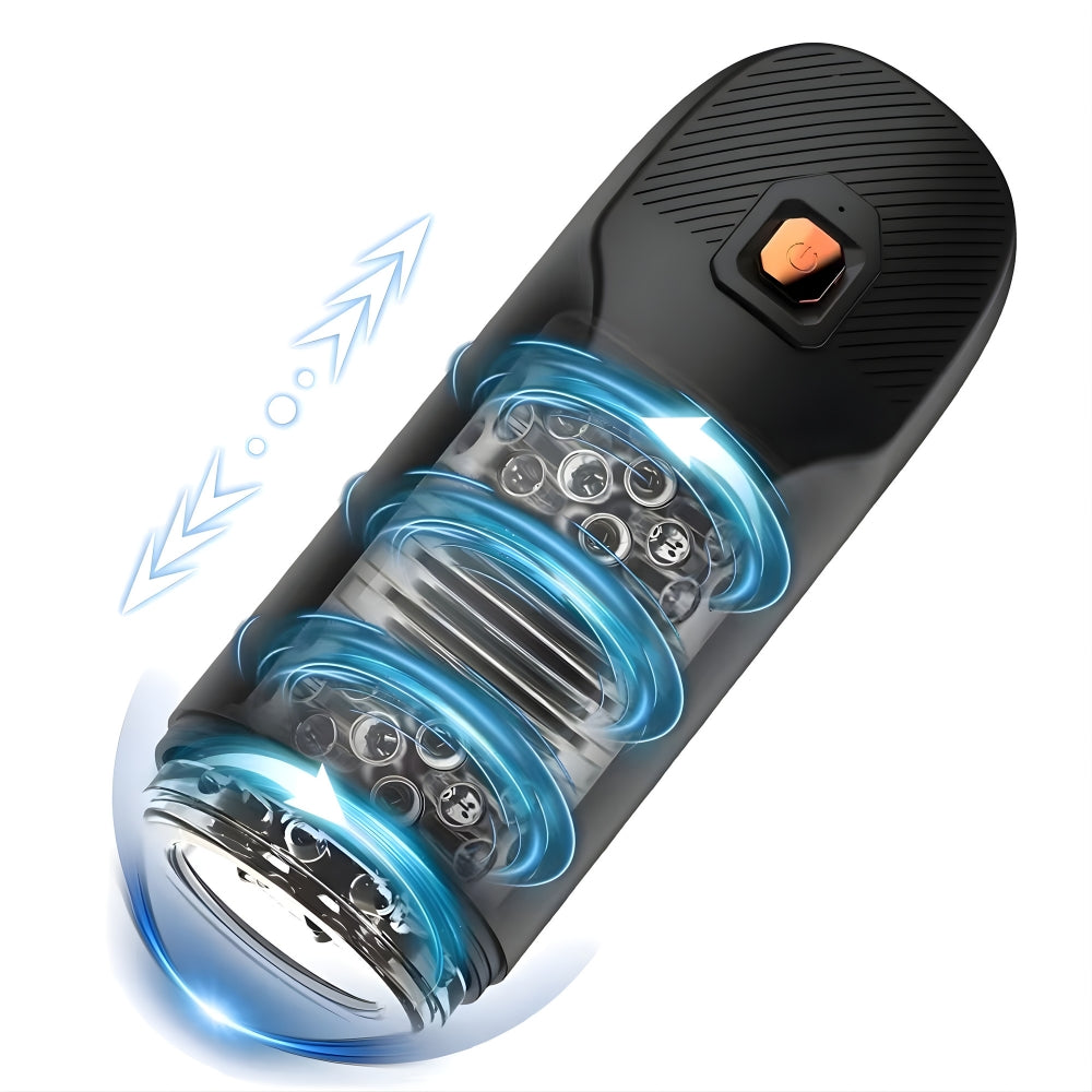 Rev Rotating and Thrusting Male Masturbator – USB Rechargeable Male Masturbator