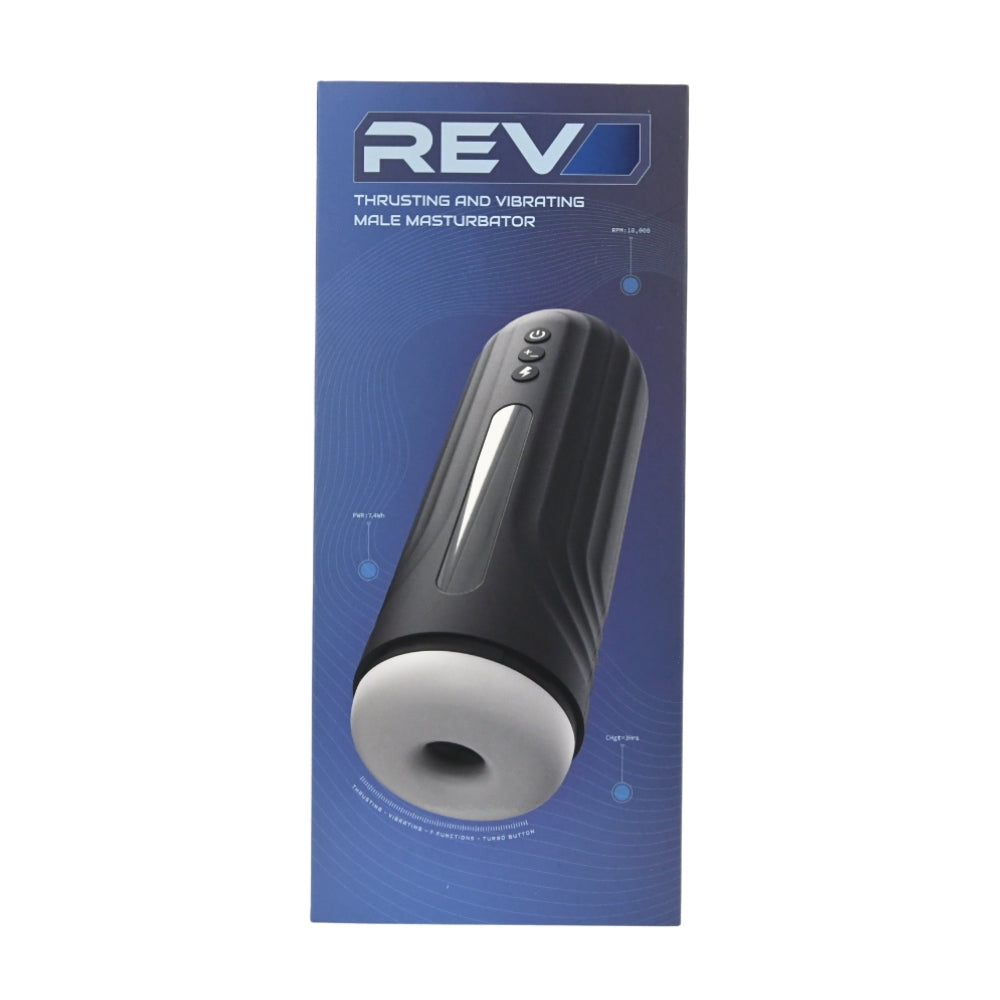 Rev Thrusting and Vibrating Male Masturbator – USB Rechargeable Masturbator