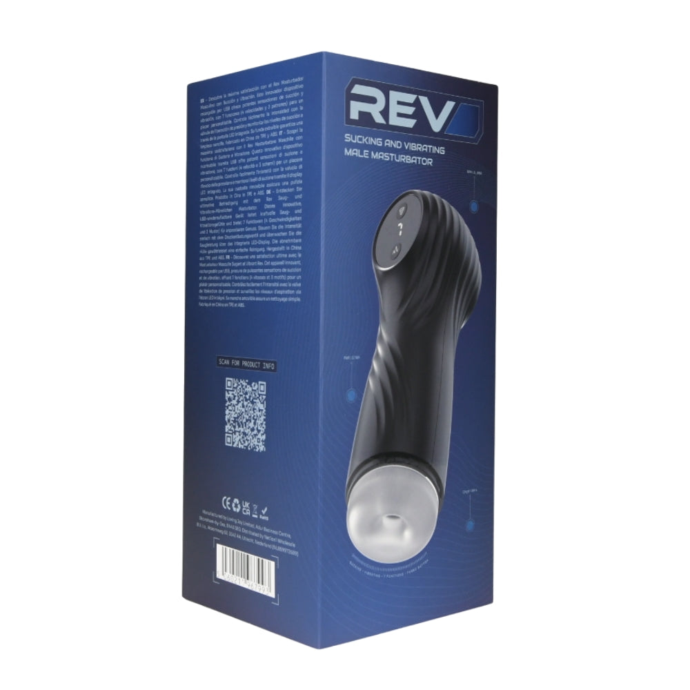Rev Sucking and Vibrating Male Masturbator – USB Rechargeable Male Masturbator
