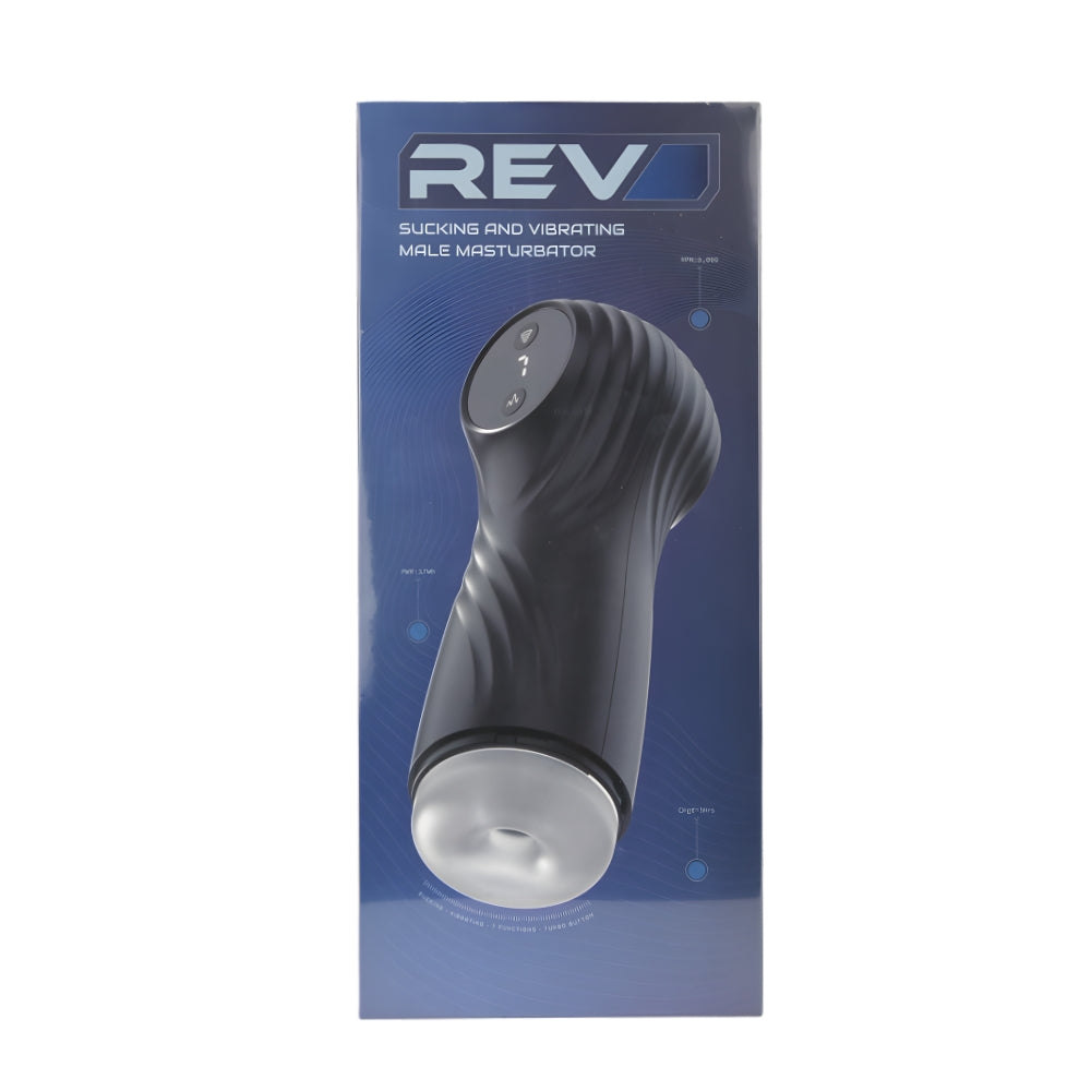 Rev Sucking and Vibrating Male Masturbator – USB Rechargeable Male Masturbator