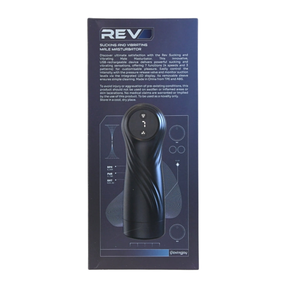 Rev Sucking and Vibrating Male Masturbator – USB Rechargeable Male Masturbator