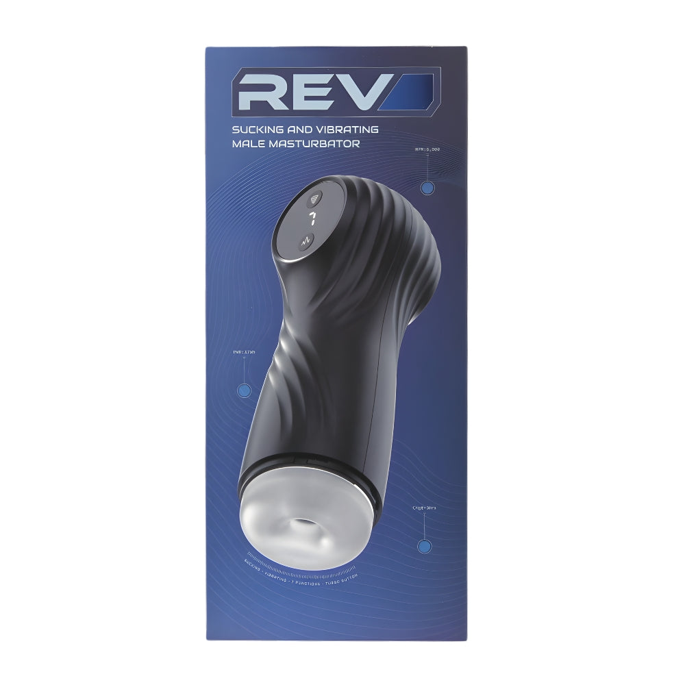 Rev Sucking and Vibrating Male Masturbator – USB Rechargeable Male Masturbator